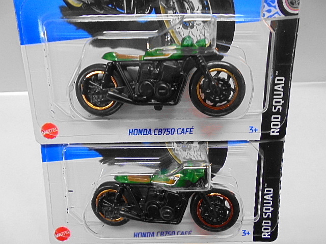 Hotwheels ホンダ CB750 カフェ ホットウィール ミニカー 2台セット バイクの画像2