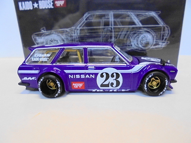 ■未開封品発送■ MINI GT 街道ハウス ダットサン 510 ワゴン ミニカー 日産 ブルーバード 1/64 ジュン イマイ 62 紫_参考画像