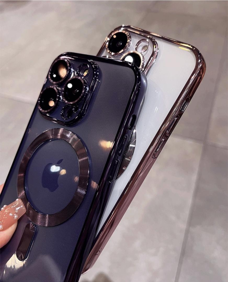 iphone13Pro magsafe 対応 ワイヤレス 磁気 対衝撃 ブラック スマホ ケース マグセーフ シンプル 高級感 衝撃軽減