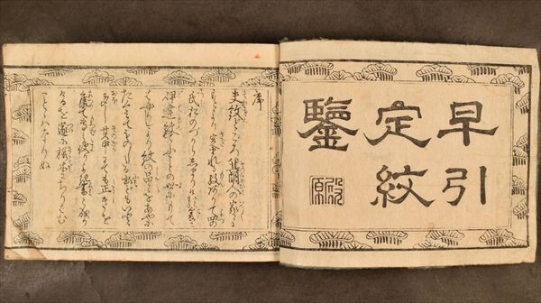 新板早引定紋鑑 1冊 家紋 木版 版本 安政五年 和本 古文書の画像1