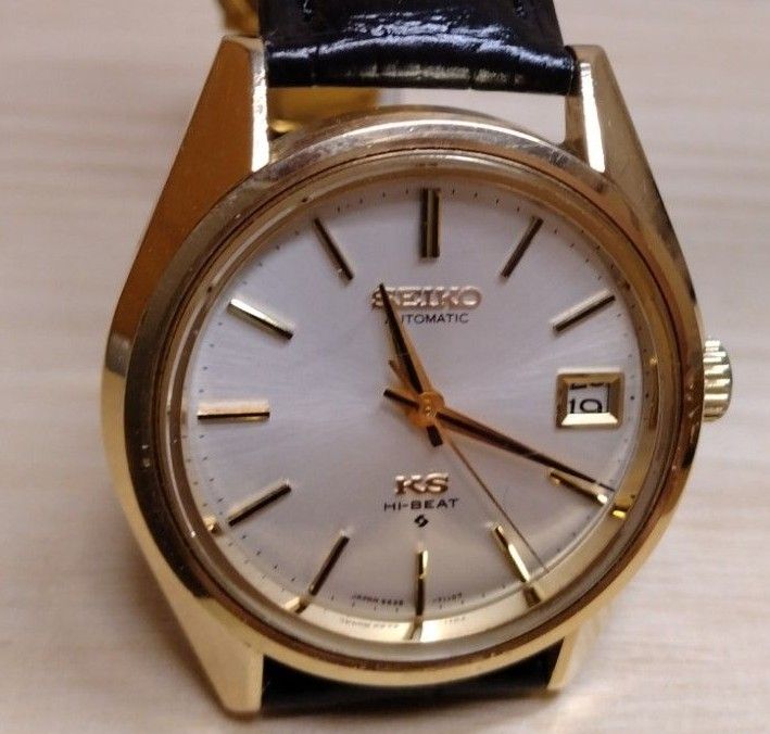 SEIKO　KS キングセイコー　CAP GOLD　14K張り　HI-BEAT　自動巻デイト