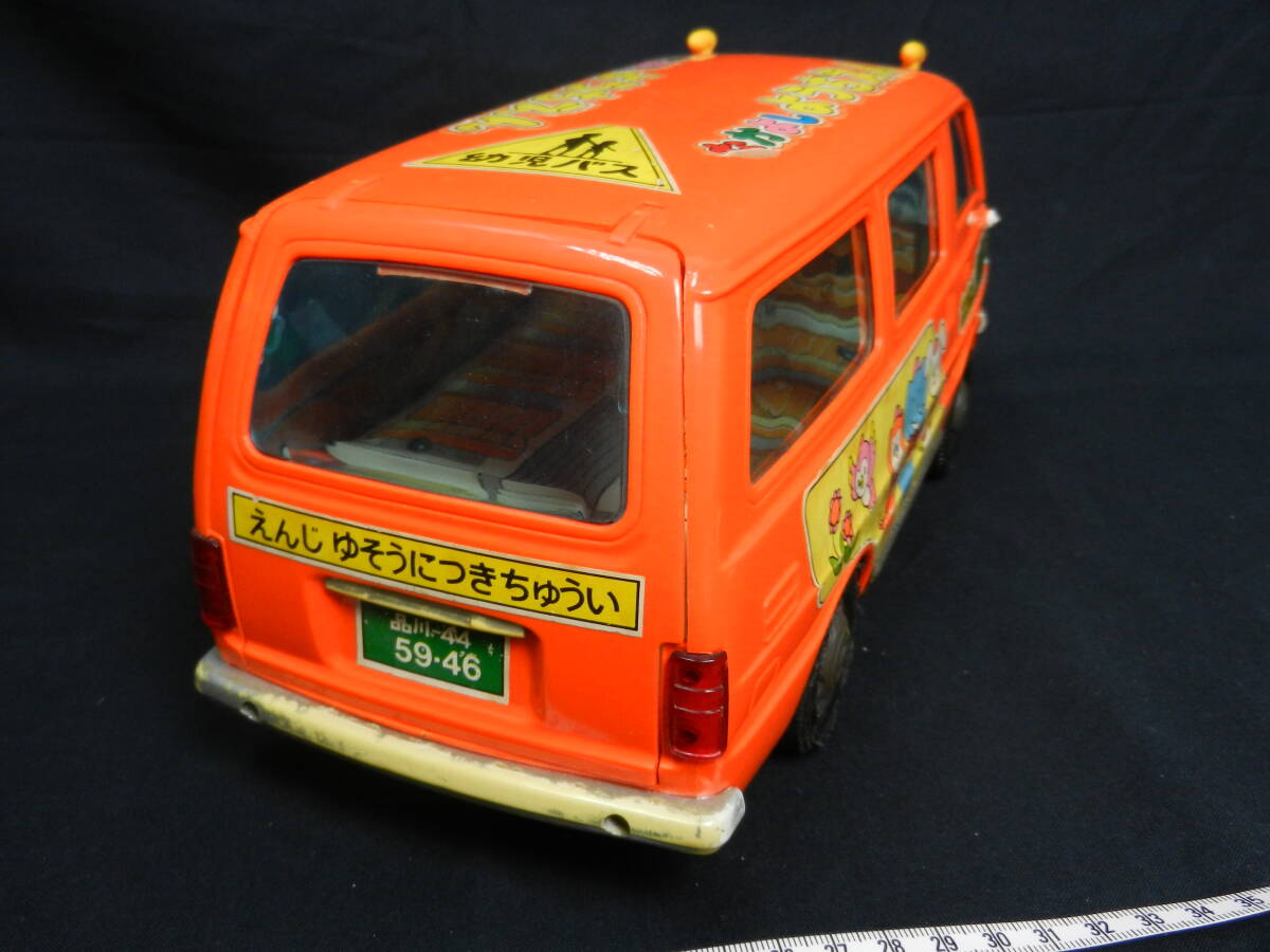 昭和 レトロ サクラ トヨタ なかよし 幼稚園バス 全長約31センチ 中古 箱なし 日本製 ハイエースの画像7