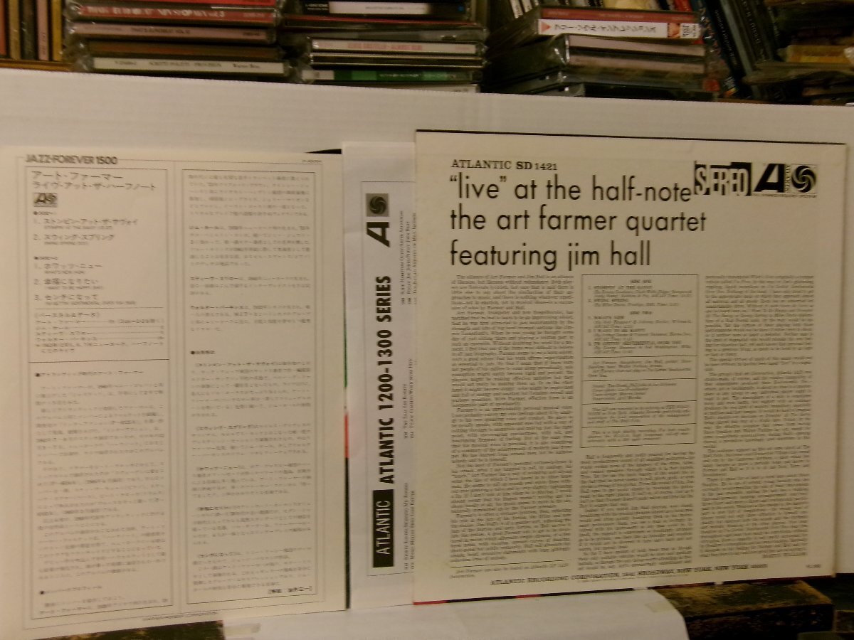 ▲LP ART FARMER QUARTET feat.JIM HALL アート・ファーマー / LIVE AT THE HALF-NOTE 国内盤 ワーナー P-4509A◇r60420_画像2