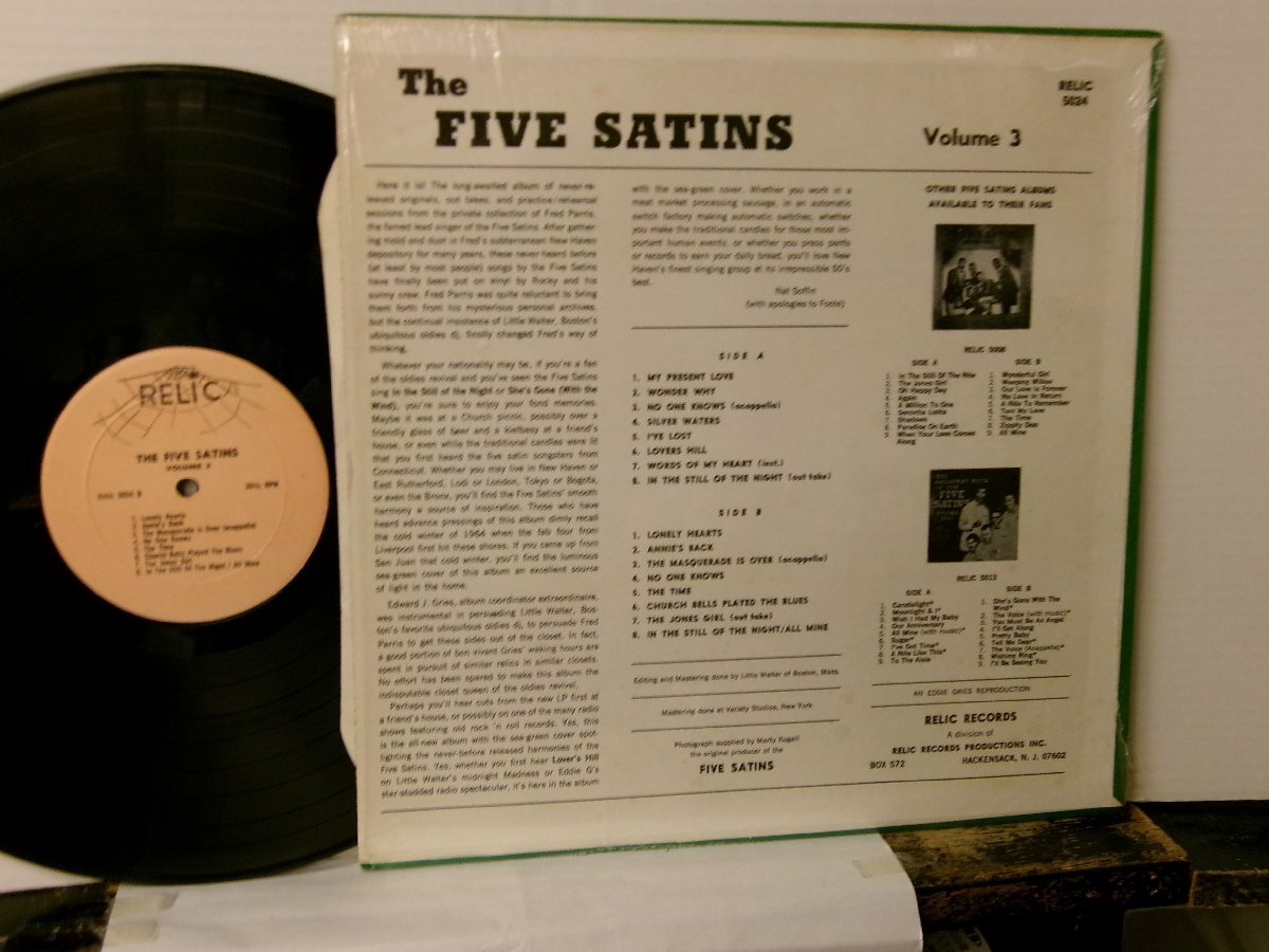 ▲LP THE FIVE SATINS ファイヴ・サテンズ / （WHAT MIGHT HAVE BEEN）GREATEST HITS volume 3 輸入盤 RELIC 5024 DOO-WOP◇r60420_画像2