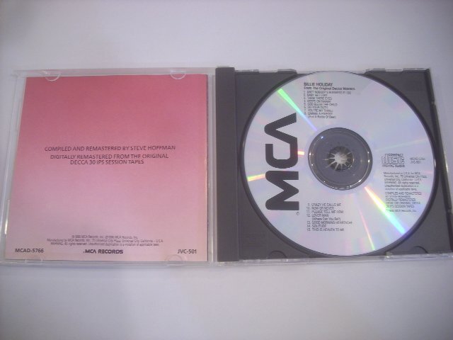 ● 輸入USA盤 CD BILLIE HOLIDAY / FROM THE ORIGINAL DECCA MATERSビリー・ホリデイ デッカ MCAD-5766 ◇r60412_画像3