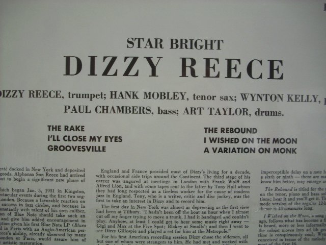 [輸入USA盤 LP] DIZZY REECE / STAR BRIGHTディジー・リース スター・ブライト ブルーノート BLUE NOTE 4023 ◇r60417_画像3