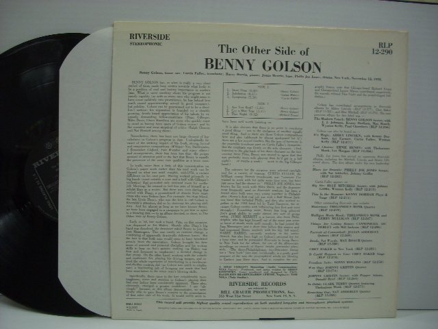 [LP] アザー・サイド・オブ・ベニー・ゴルソン / THE OTHER SIDE OF BENNY GOLSON 1958年 ビクター音楽産業株式会社 SMJ-6302 ◇r60417の画像2