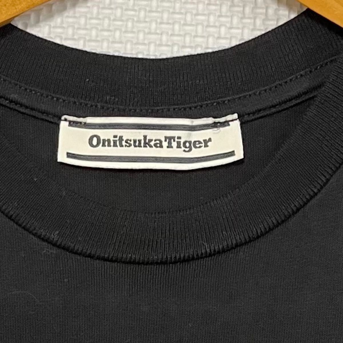 Onitsuka Tiger オニツカタイガー　ロゴTシャツ　 半袖Tシャツ ブラック　黒　S