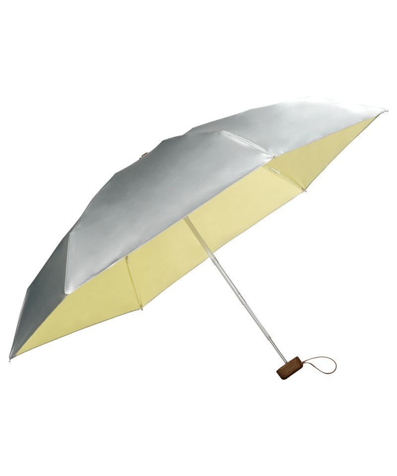 Wpc. 遮光 インサイドカラーtiny 日傘 折りたたみ 傘 シルバー 完全遮光 100％ 晴雨兼用 コンパクト 折傘_画像2