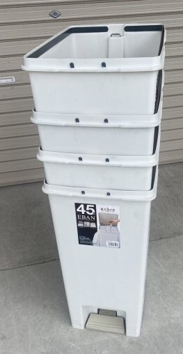 45L×4 フットペダル式 アスベル エバン 分別ダストボックス ゴミ箱 4箱 の画像10
