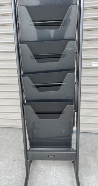 10段 A4カタログスタンド パンフレットスタンド スチール製 H1500 W275㎜の画像3