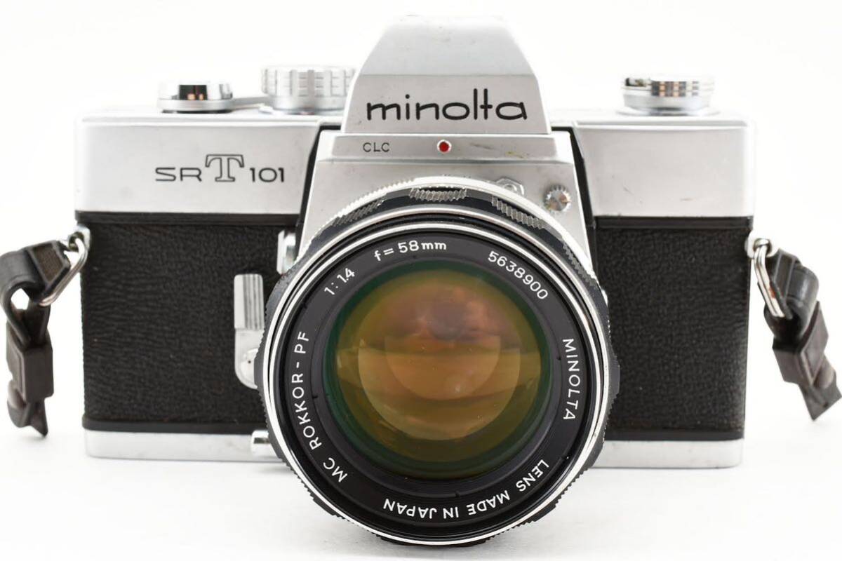 #1320★良品★ MINOLTA ミノルタ SRT101 ＋ MC ROKKOR-PF F1.4 58mm 大口径 単焦点レンズ★_画像2