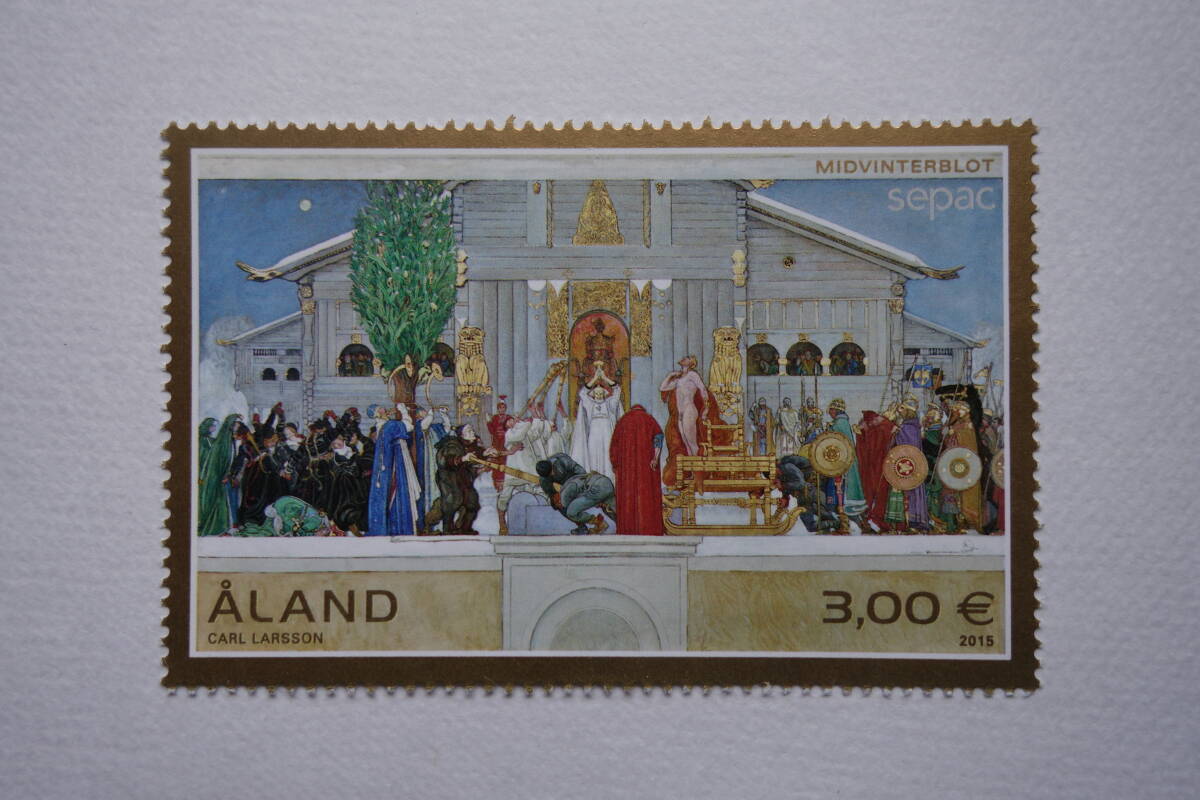 外国切手：オーランド切手 「SEPAC（欧州小規模郵政連合）」1種完 未使用_画像1