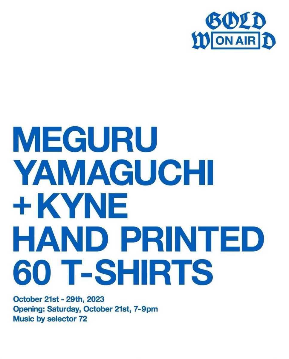 【新品】MEGURU YAMAGUCHI + KYNE「ハンド プリント Tシャツ」60着限定 直筆サイン&ナンバリング入り ON AIR KEGO 山口歴 ADAPTATION KYNEの画像10