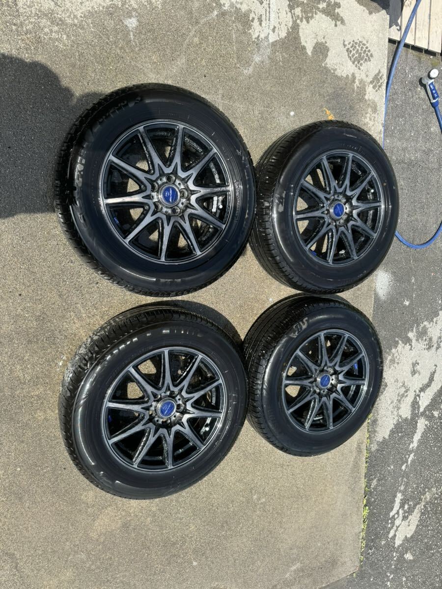 195/65R15 エンケイ プリウス50 PCD100 5穴 6.5J+40 ブリジストン エコピア 売り切りの画像1