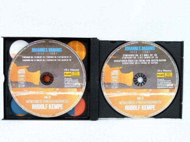 N【大関質店】 中古 CD ルドルフ・ケンペ RUDOLF KEMPE ブラームス交響曲全集 3枚組の画像4