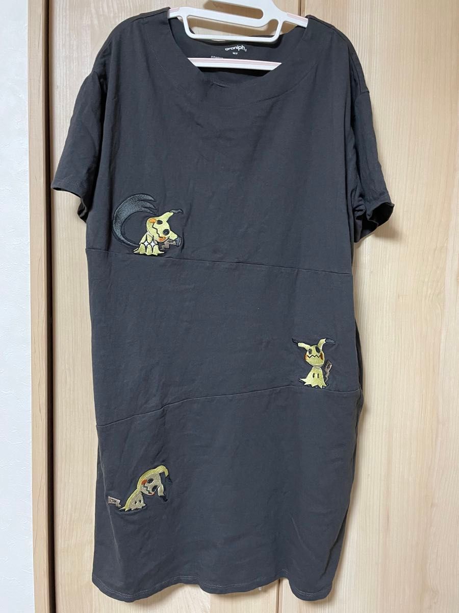 グラニフ　ポケモン　ミミッキュ ワンピース Tシャツ 半袖