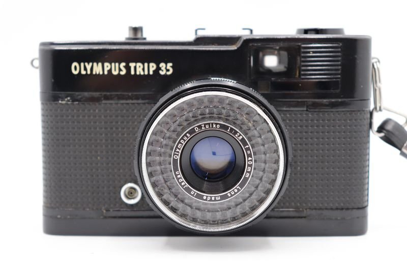 OLYMPUS TRIP35 オリンパストリップ35　ブラックボディ　D.Zuiko　1：2.8　f＝40mm　フィルムカメラ　シャッターOK！　カメラ_画像1