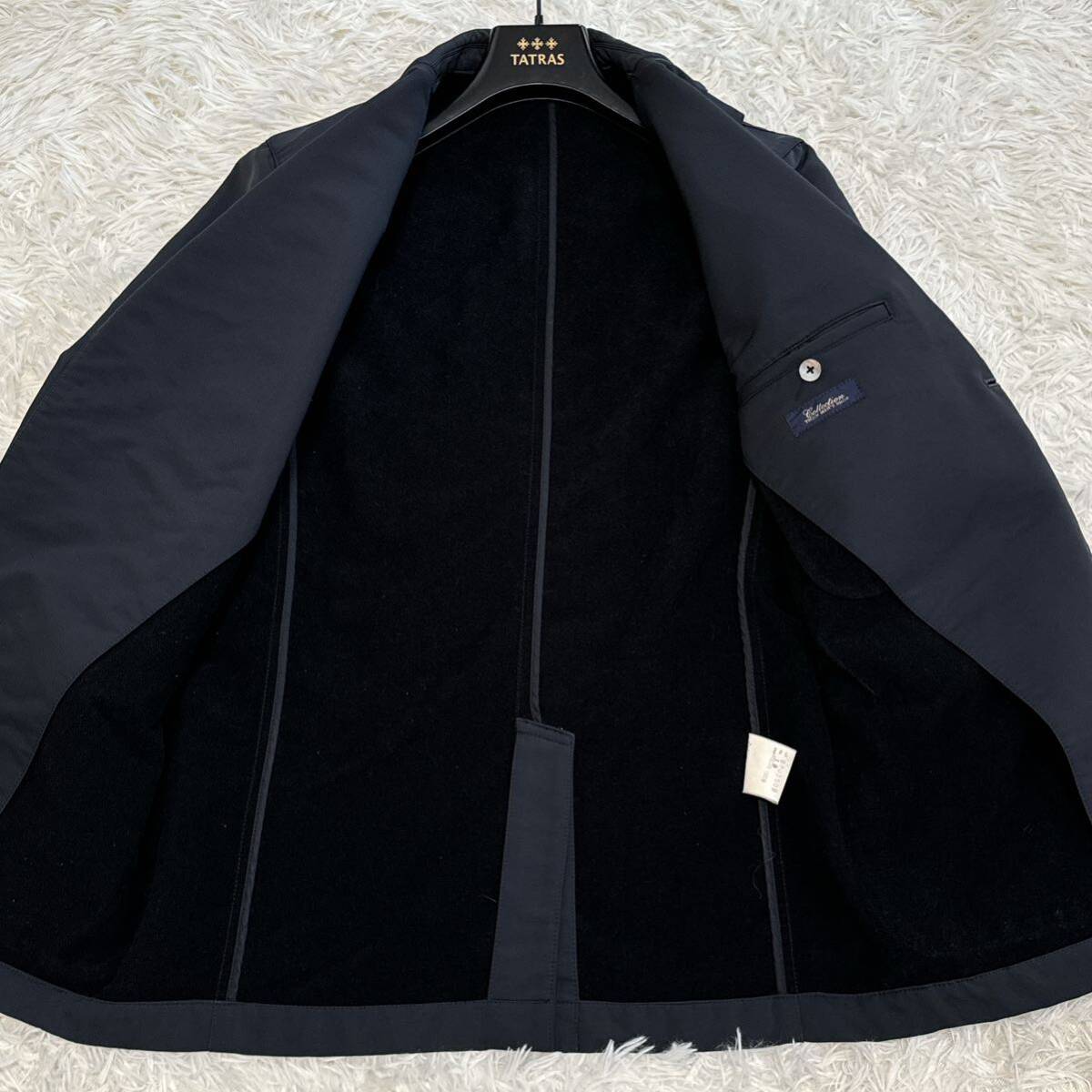 極美品 TEIJIN MEN'S SHOP correction テーラードジャケット テイジンメンズショップ コレクション ナイロン パッカブル アンコン ブラックの画像9