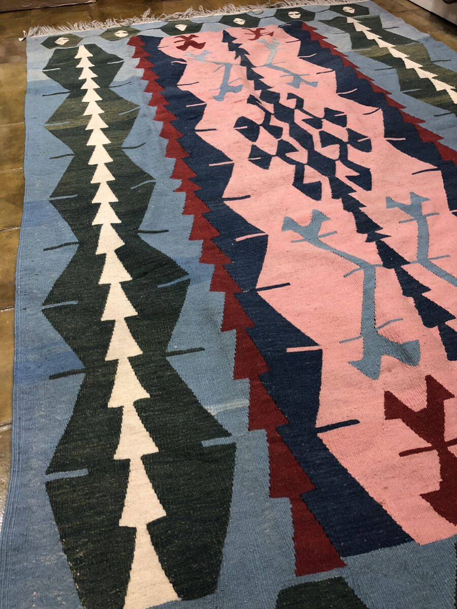 トルコ 絨毯 179ｘ283ｃｍ エスニック オリエンタル ヴィンテージ オールドキリム ラグの画像2