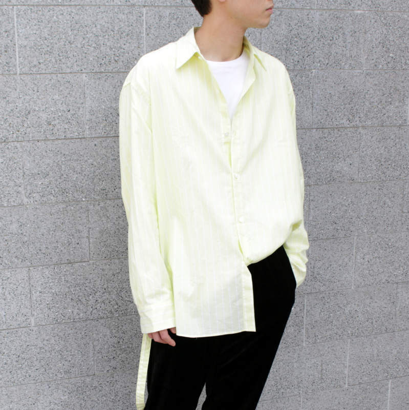 BEAMS購買定價2.8萬UNUSED Oversized Shirt 尺寸3新貨安磨色 過大條紋襯衫 BEAMS正規品    原文:BEAMS購入 定価2.8万 UNUSED Oversized Shirt サイズ3 新品 アンユーズド オーバーサイズ ストライプシャツ ビームス正規品