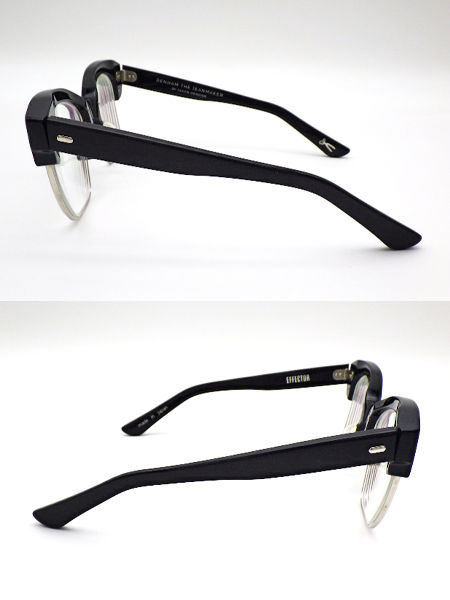 EFFECTOR×DENH0AM エフェクター×デンハム デンハム3 サングラス 眼鏡 メガネ ブロータイプ 黒 ブラック 日本製 度入り(度無し替レンズ付)の画像3