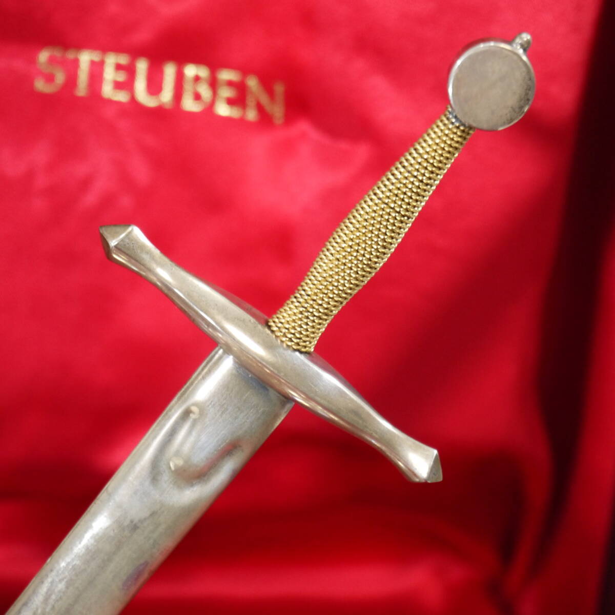スチューベン エクスカリバー Steuben Excalibur クリスタル レターオープナー クリスタルペーパーウェイト ペーパーナイフ james houstonの画像4