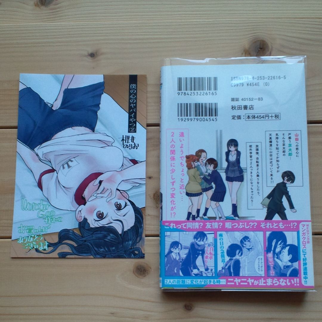 桜井のりお 僕の心のヤバイやつ 初版2巻 ワンダーグー 特典付 WonderGOO 僕の心のヤバいやつ_画像3