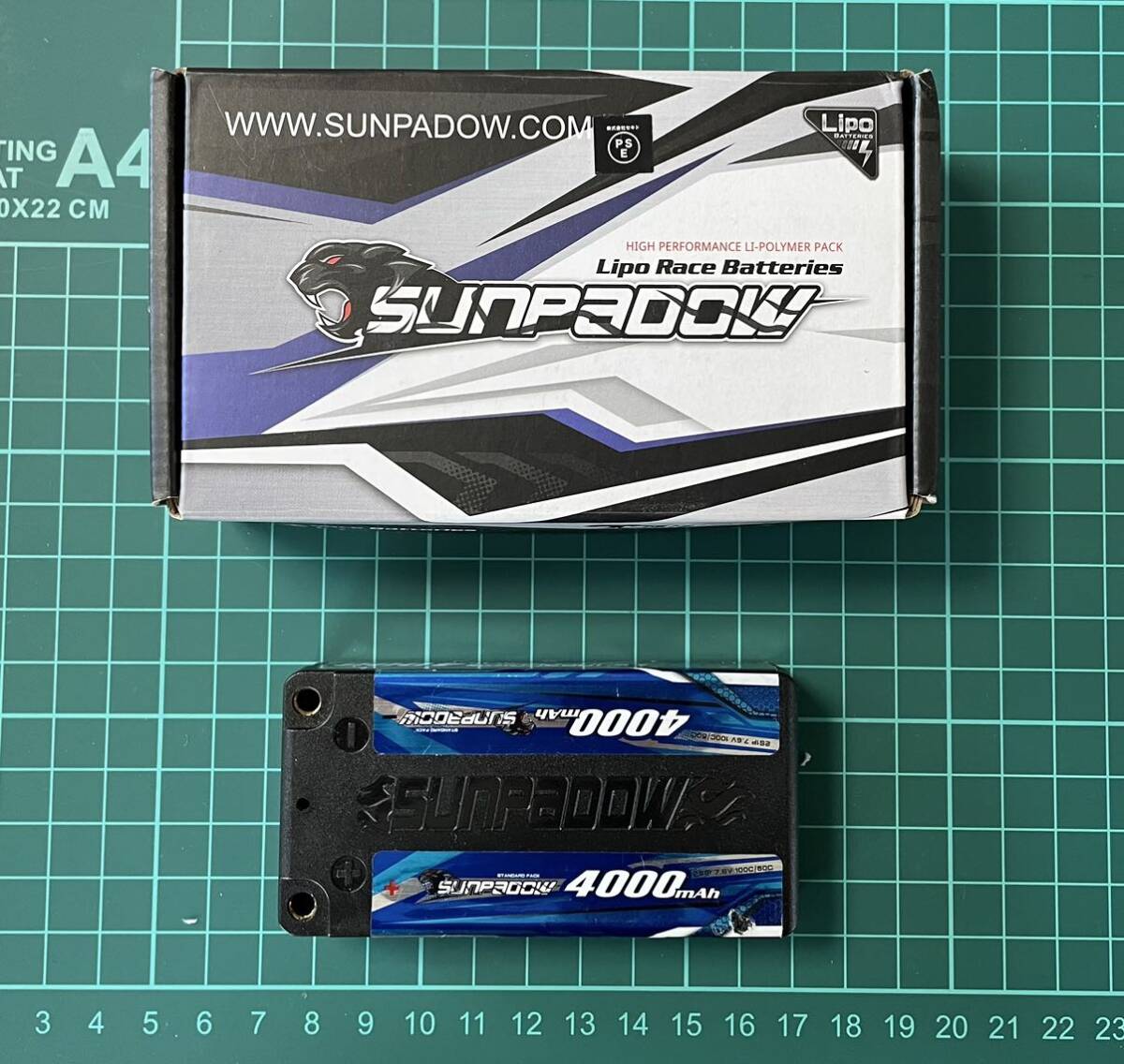 SUNPADOW サンパドウ　●リポバッテリー　2S／7.6V／４０００mAh_画像1