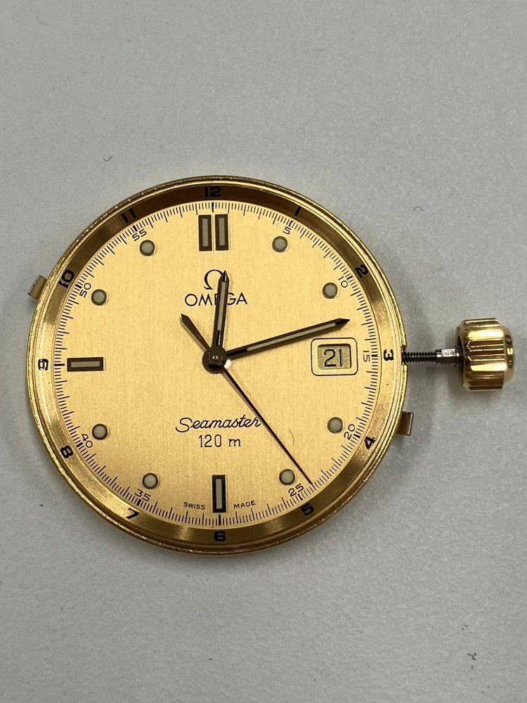 OMEGA クォーツムーブメント Cal.1538 シーマスター 120m 自社製 電池式 稼働品 動作あり メンズ 男性用 / W03228U5SHの画像1