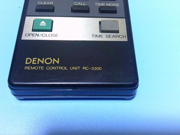 04島117 除菌・清掃済 DENON デノン RC-3300 CDプレーヤーリモコン  赤外線発光確認済の画像2