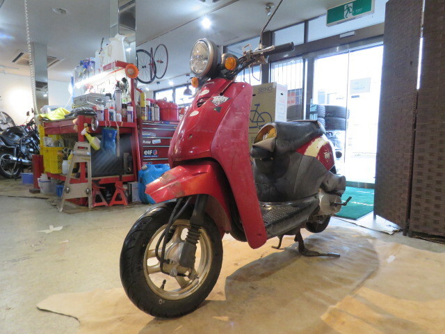 □HONDA TODAY AF61 ホンダ トゥディ 50cc レッドメタリック 原付 原チャリ チャリ スクーター パーツ取り 部品取り車 ベース車 バイク 札の画像4