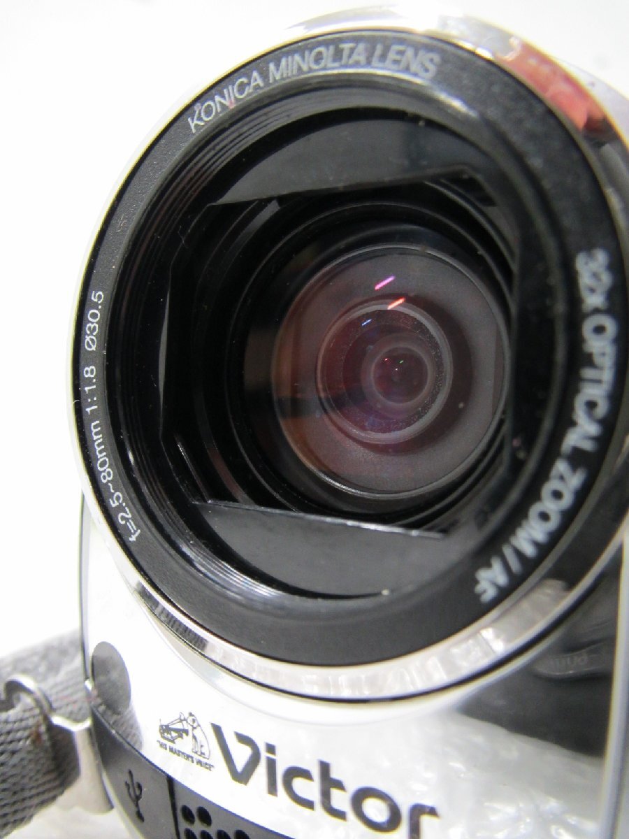 ■◆ JVC Everrio GZ-MG330 内蔵HDD30GB ビクター ハードディスク デジタルビデオカメラ 録画/再生ＯＫ シルバーの画像3