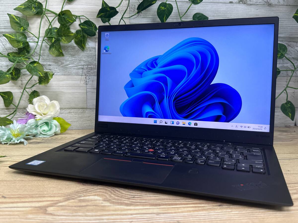 【良品】Lenovo ThinkPad X1 Carbon [8世代 Core i5(8250U) 1.6GHz/RAM:8GB/SSD:256GB/14インチ]Windowsd 11 動作品_画像1