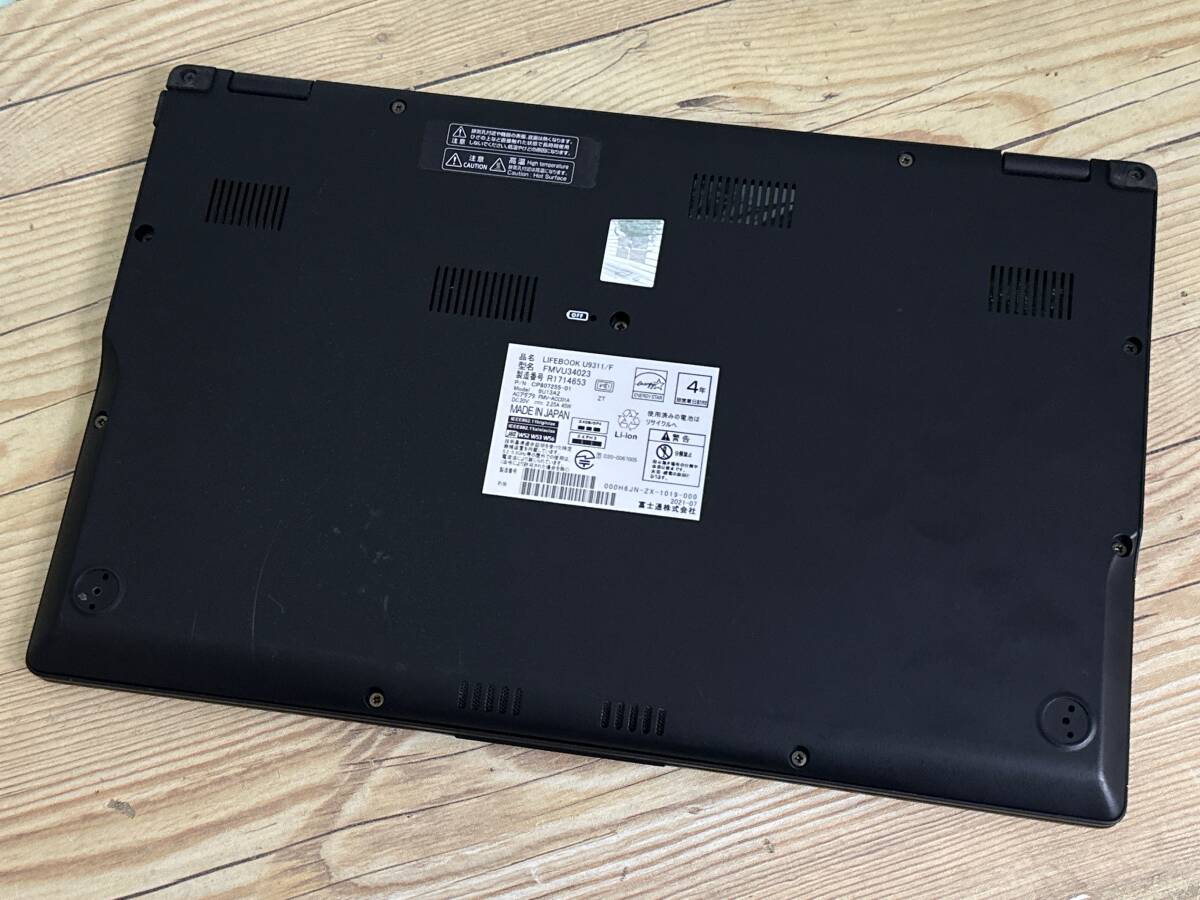 【美品♪】富士通 LIFEBOOK U9311/F[第11世代Core i3-1125G4 2.0Ghz/RAM:8GB/SSD:256GB/13インチ]Windows 11 動作品の画像6