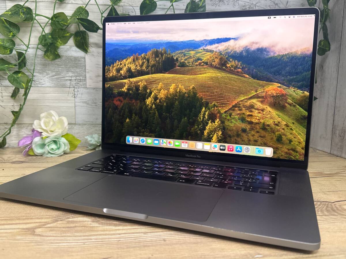 【動作OK品♪】Apple MacBook Pro 2019[Core i9 9880H 2.3GHz/RAM:16GB/SSD:1024GB/15.4インチ]MacOS Sonoma スペースグレー 動作品の画像1