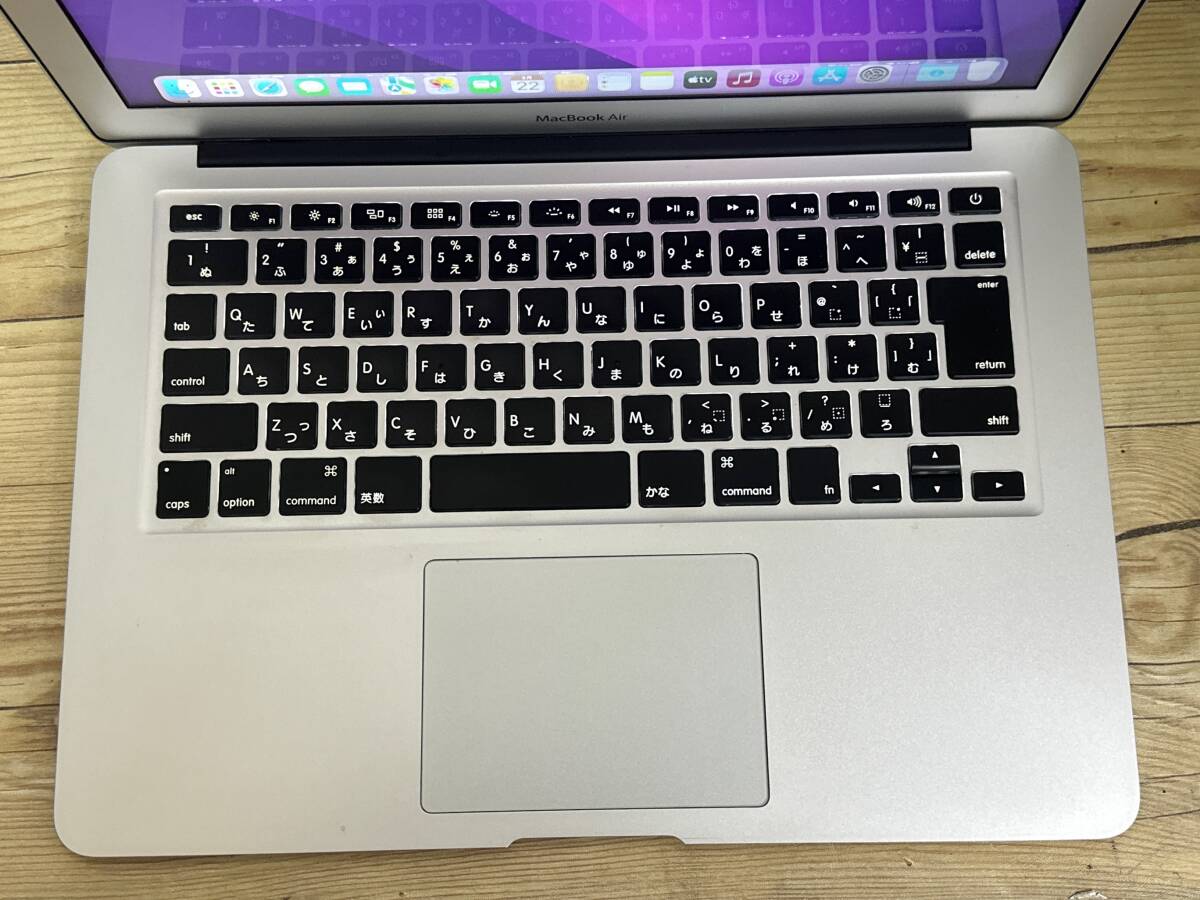 【動作OK♪】MacBook Air 2015 A1466[Core i5(5250U)1.6Ghz/RAM:4GB/SSD:128GB/13インチ]Catalina インストール済 動作品_画像2