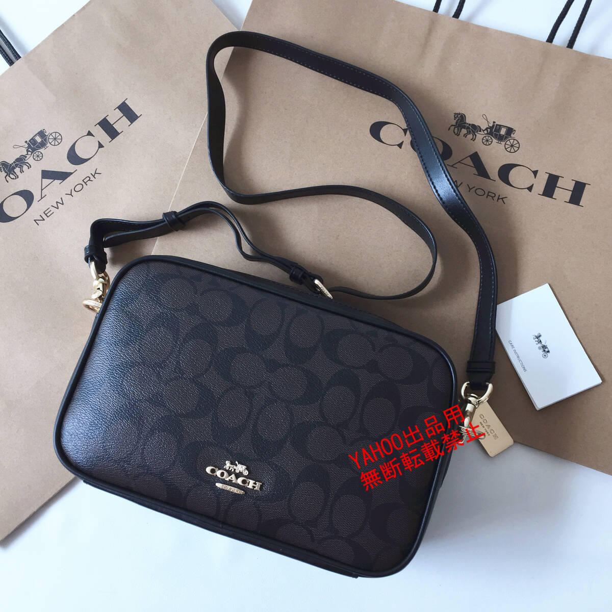 ★COACHバッグ★コーチ 68168 ダークブラウン ダブルジップ ショルダーバッグ クロスボディー レディースバッグ アウトレット品 新品の画像1