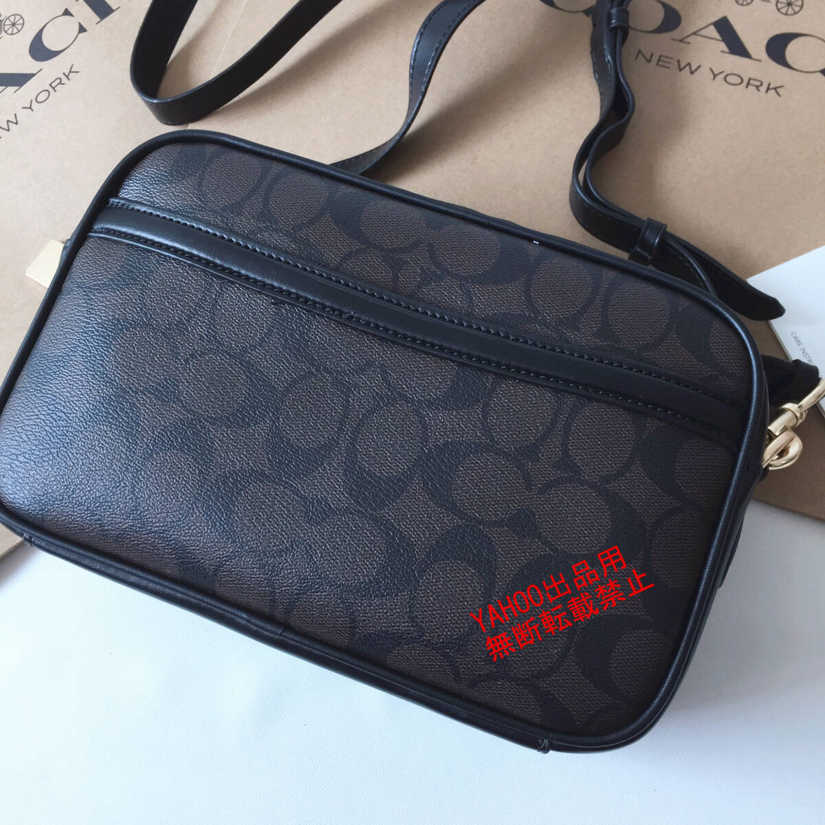 ★COACHバッグ★コーチ 68168 ダークブラウン ダブルジップ ショルダーバッグ クロスボディー レディースバッグ アウトレット品 新品の画像4