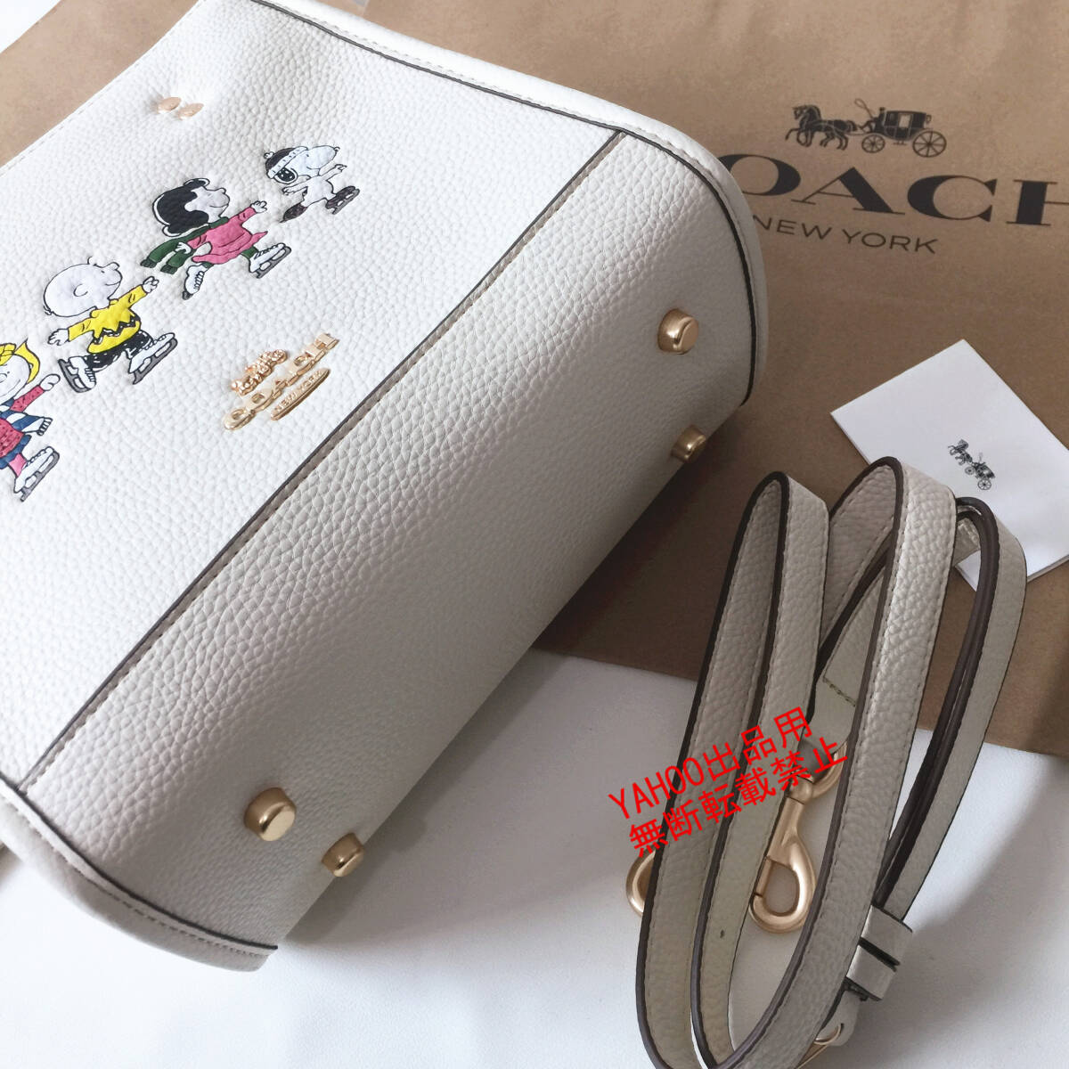 ★COACHバッグ★コーチ CE850 Coach x Peanutsコラボ ハンドバッグ トートバッグ ショルダーバッグ クロスボディーアウトレット品 新品の画像4