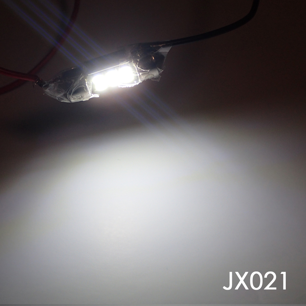 4個 T10×30mm LED ルームランプ 室内灯 白 無極性 ホワイト キャンセラー内蔵型 無極性 小型 12V用LEDバルブ 31mm JX021の画像3