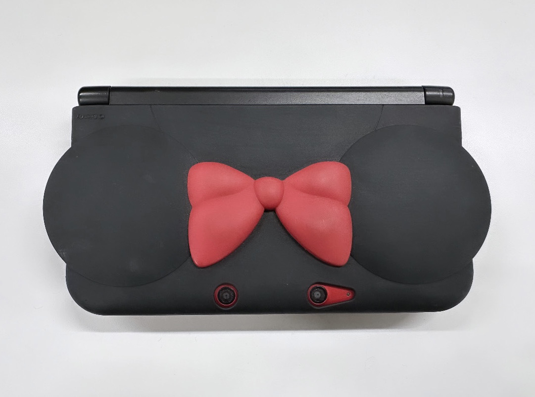 100円～◎NINTENDO ニンテンドー 任天堂 3DS LL SPR-001 RED×BLACK 本体 ミニー 3DSLL用シリコンカバー【美品】3DSLLの画像2