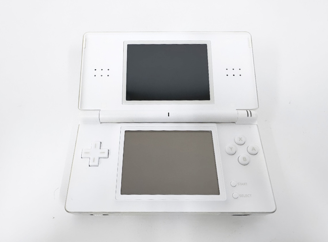 100円～◎NINTENDO ニンテンドー 任天堂 DS lite USG-001 クリスタルホワイト 本体＋ソフト3点セット DSソフト ACアダプター DSlite_画像2