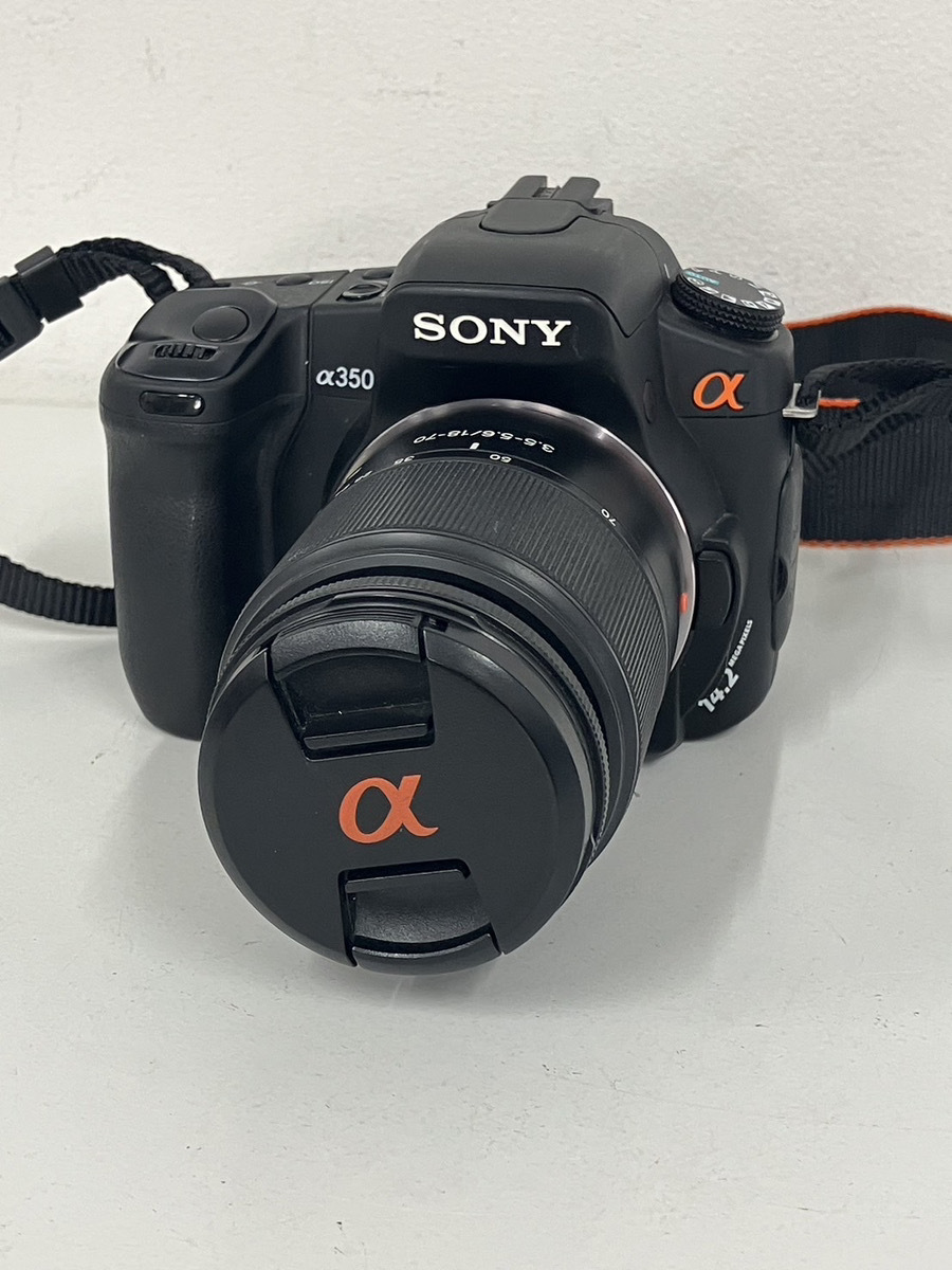 100円～◎SONY ソニー α350 レンズセット 18-70mm F3.5-5.6 DSLR-A350H デジカメ 一眼レフカメラ ブラック 動作未確認