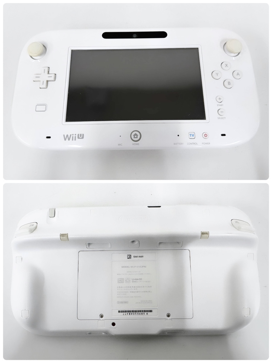 100円～◎NINTENDO 任天堂 ニンテンドー WiiU 本体 wii U 白 32GB WUP-101 初期化 wiiリモコン 2個 wiiUソフト 2本セットの画像2