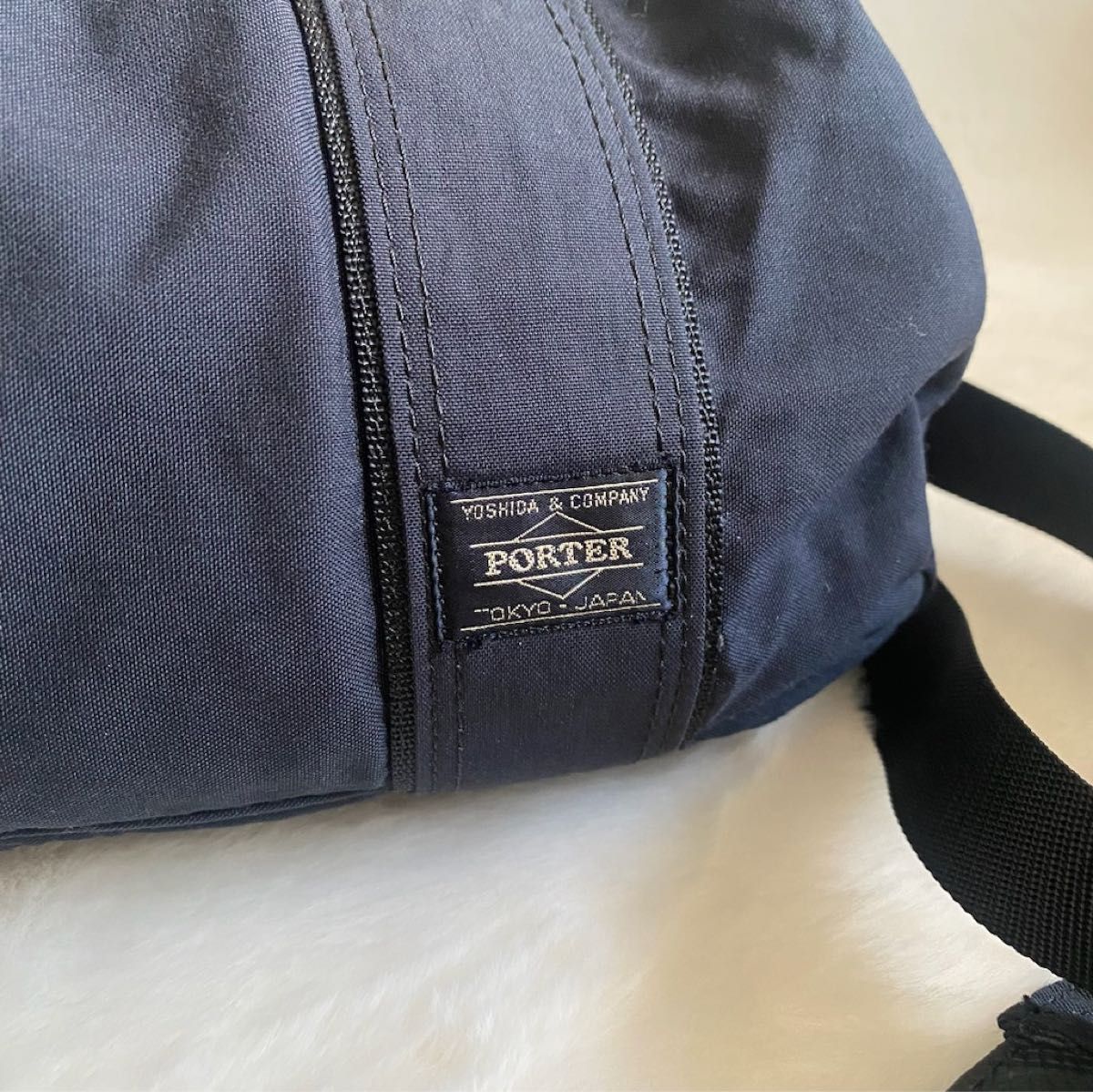 ポーター　PORTER　ドラムバッグ　2way ミニボストンバッグ　ショルダー　ネイビー