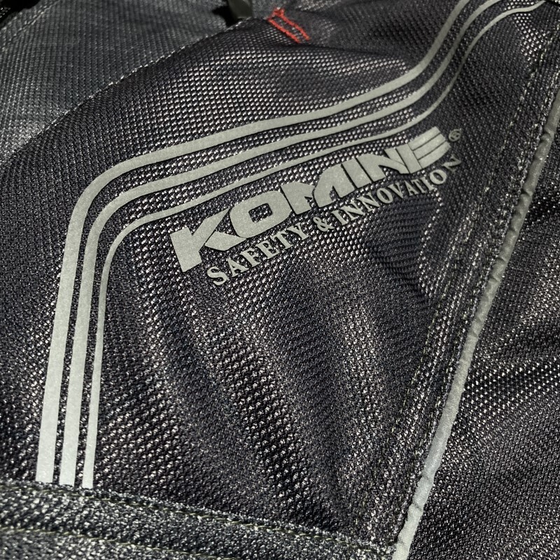 KOMINE★JK-128/07-128★希少サイズ2XL★フルメッシュ プロテクター付 ライディングジャケット SMOKE/BLACK 黒灰 コミネ バイク ライダースの画像4