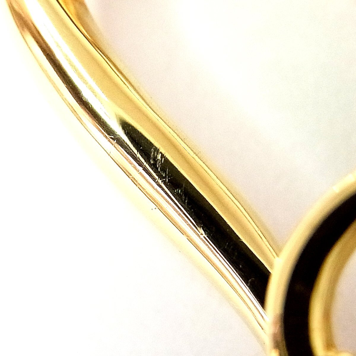 K18 бриллиант брошь . подвеска с цепью 0.09ct 3.7g W34.0mm×H1.6mm желтое золото ультразвук мойка завершено -