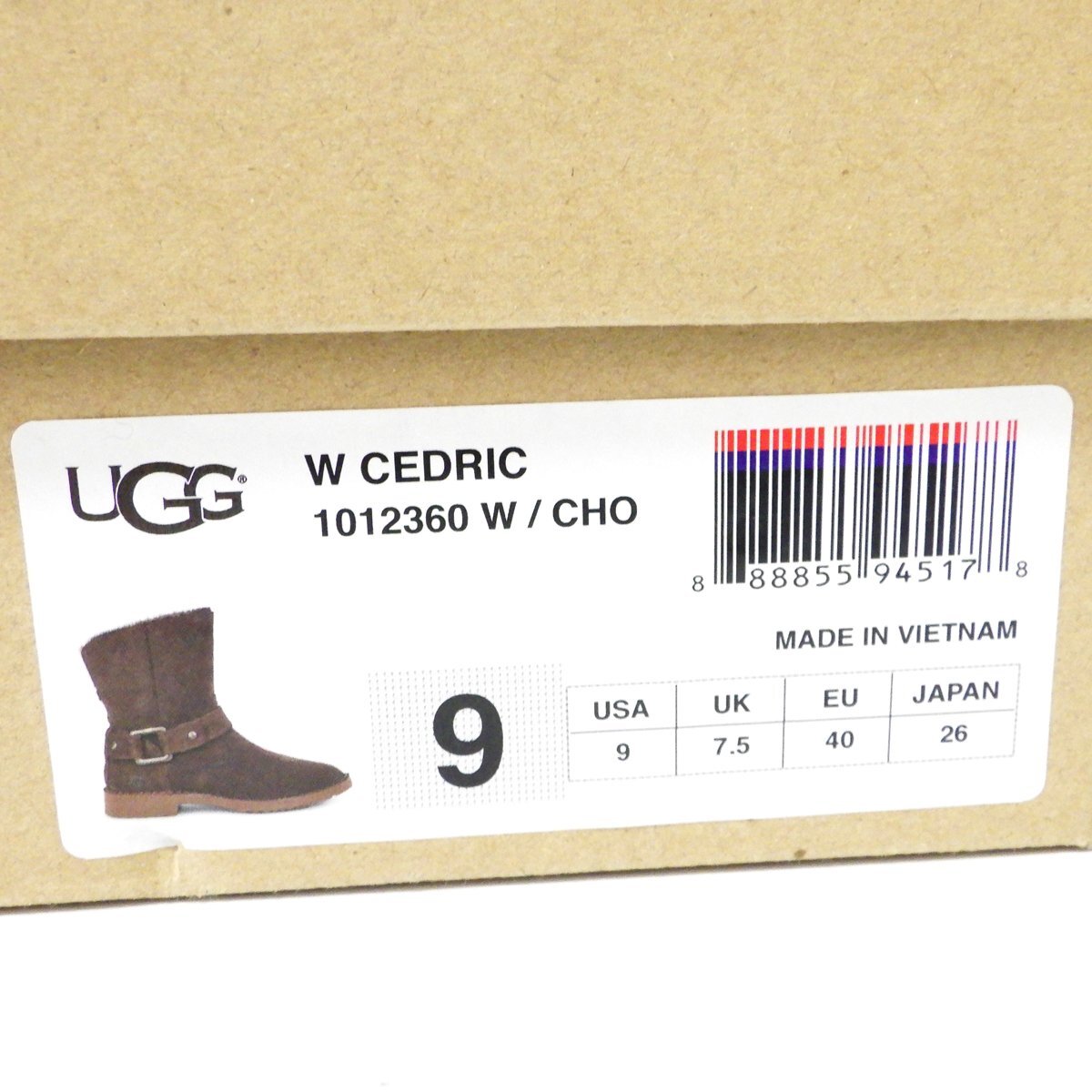  UGG ugg 1012360 Cedric size 9 Japan size 26 tea mouton boots unused storage goods *