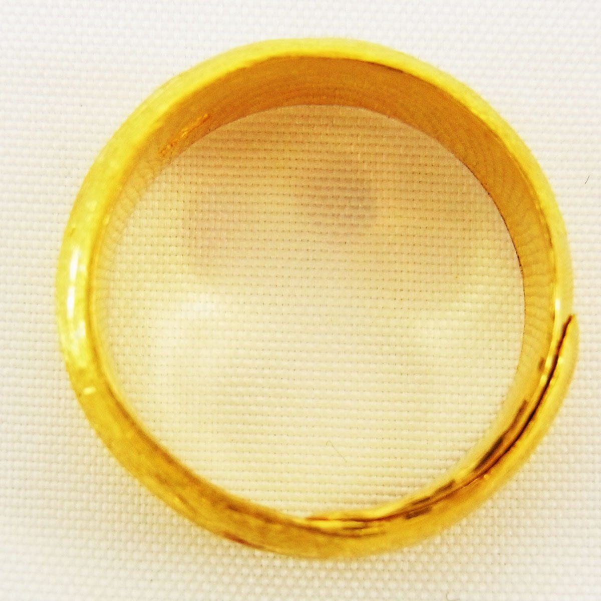 純金 K24 彫刻リング 現状：約13号(調整可) 縦幅:約7.1mm 約9.1g ゴールド 指輪 ■の画像8
